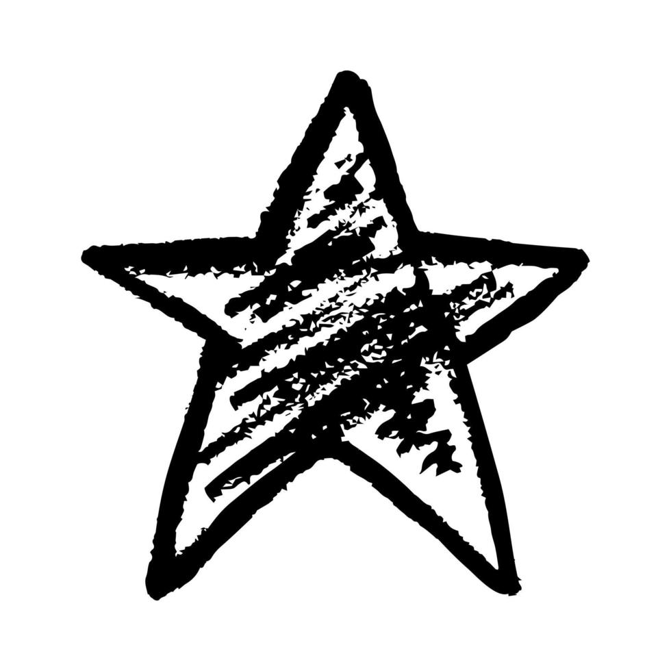 Symbol im Handzeichnungsstil. Zeichnen mit Wachsmalstiften, Kinderkreativität vektor