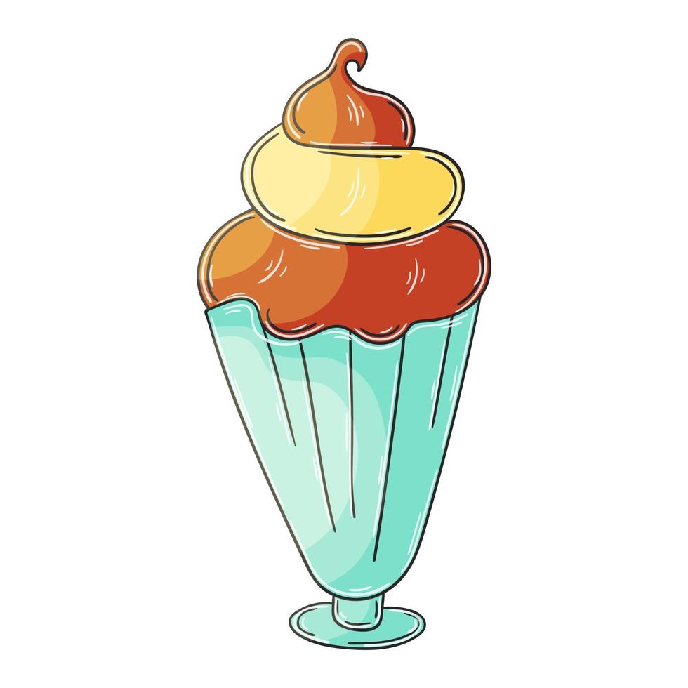 illustration im handzeichnungsstil. süßes dessert, grafisches element für design vektor