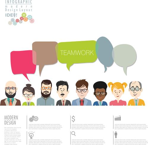 Modernes Design des Brainstorming-Geschäftskonzeptes infographic vektor