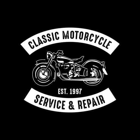 Motorcykelemblem och logotyp, bra för tryck vektor