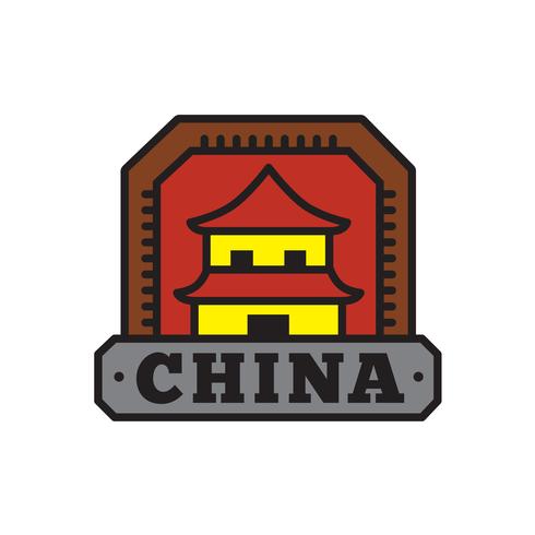 Country Badge Collections, Kina Symbol för Big Country vektor