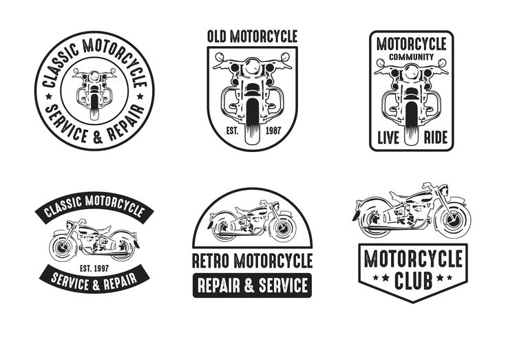 Motorrad abzeichen und logo, gut für druck vektor