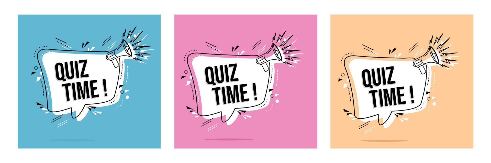 Quiz-Time-Banner-Set vektor