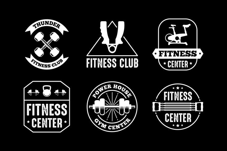 Fitness Badge und Logo, gut für Printdesign vektor