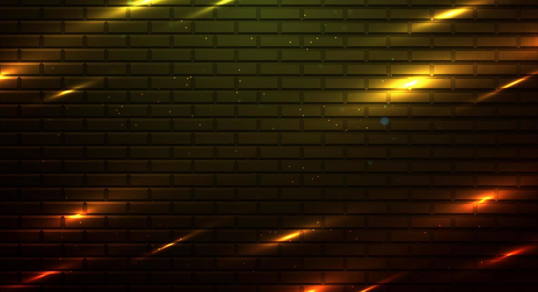 dunkler Wandvektorhintergrund mit gelbem Licht. geeignet für Straßenwandthema. vektor