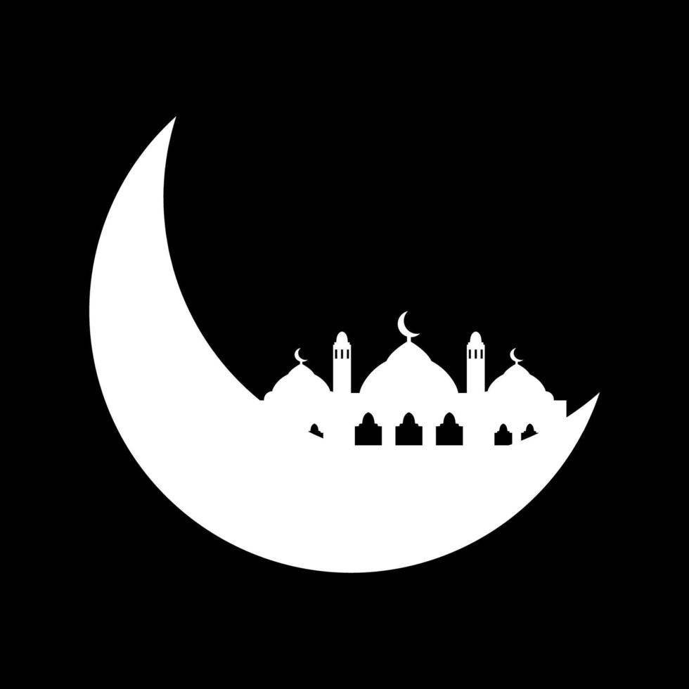 halvmåne med moské vektor