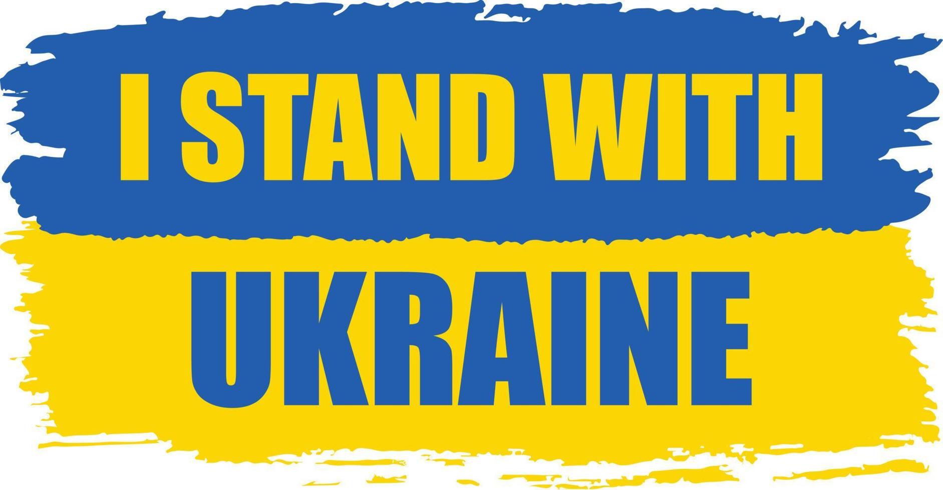 jag står med ukraine, t-shirtdesign vektor