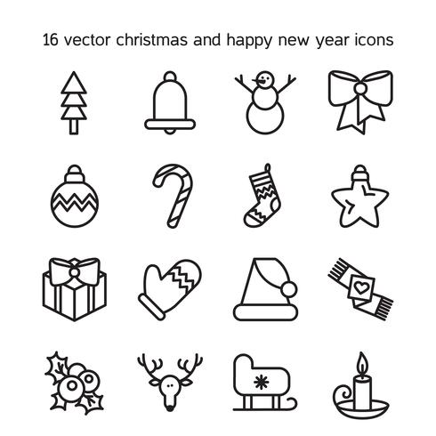 God jul ikoner vektor