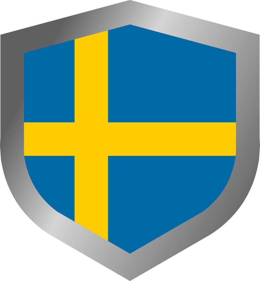 Schild der schwedischen Flagge vektor