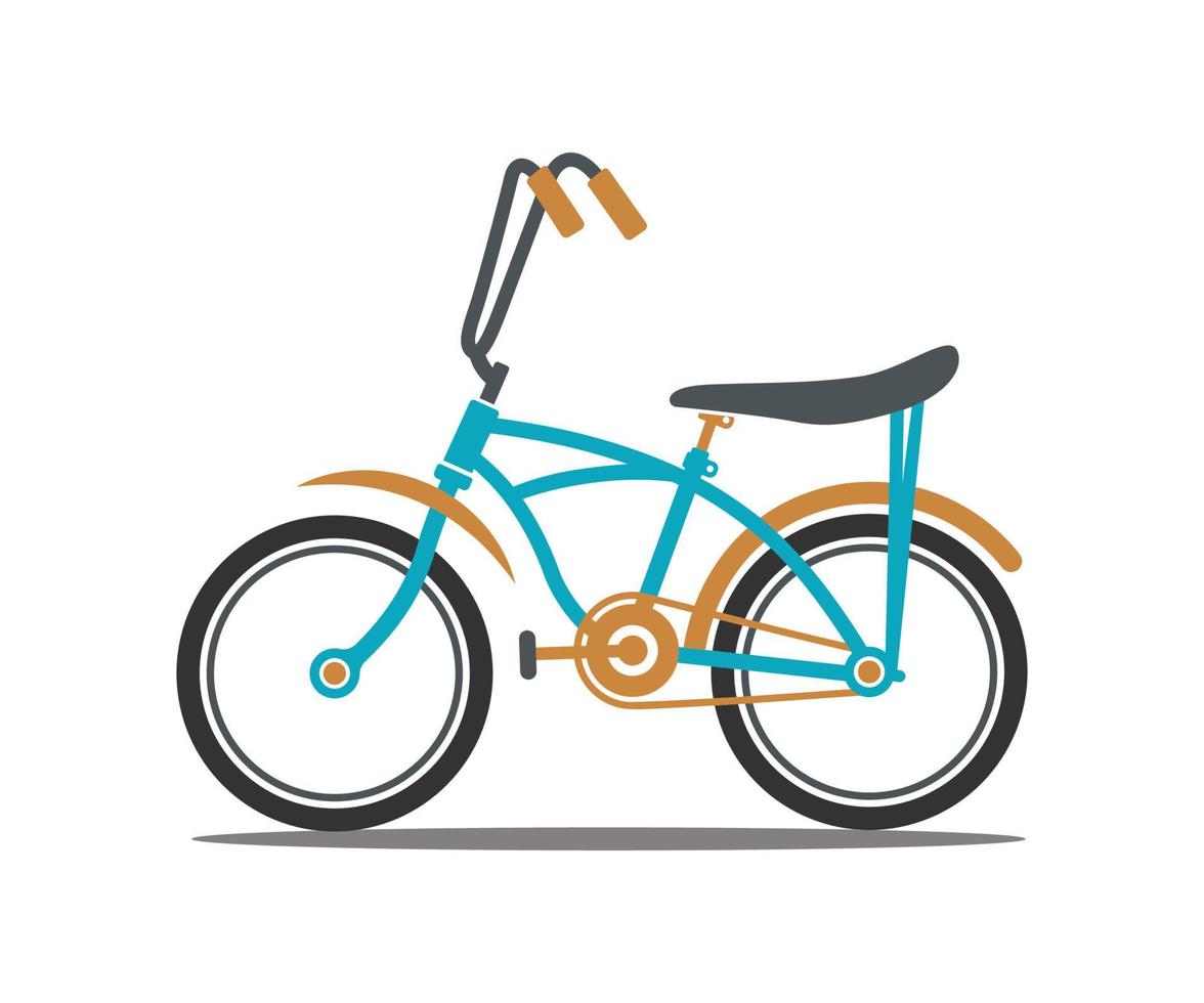 kreative Bananensitz-Fahrradbilder, Bananensitz-Fahrradillustrationssymbol, Vektorillustration auf weißem Hintergrund. vektor
