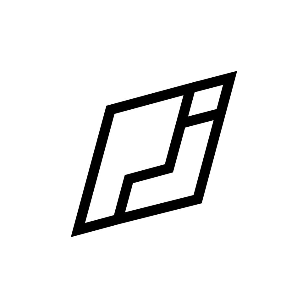 buchstabe pj oder jp logo design vektor