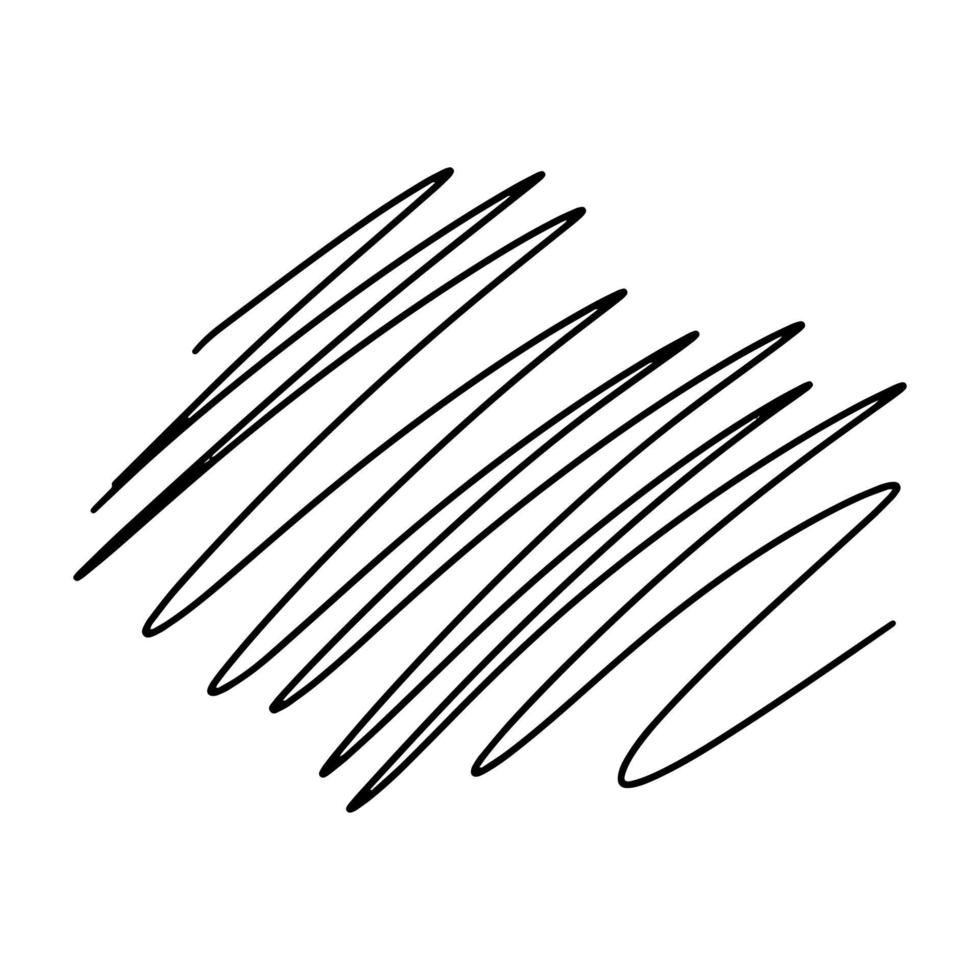 Gekritzelchaos handgezeichnet. schwarze handgezeichnete Linie abstrakte Kritzelform. Vektor-Doodle-Set Ellipsen, Verwicklungen, Linien, Kreise. Grunge runder Kritzelkreis. Schlaufenknoten isoliert vektor