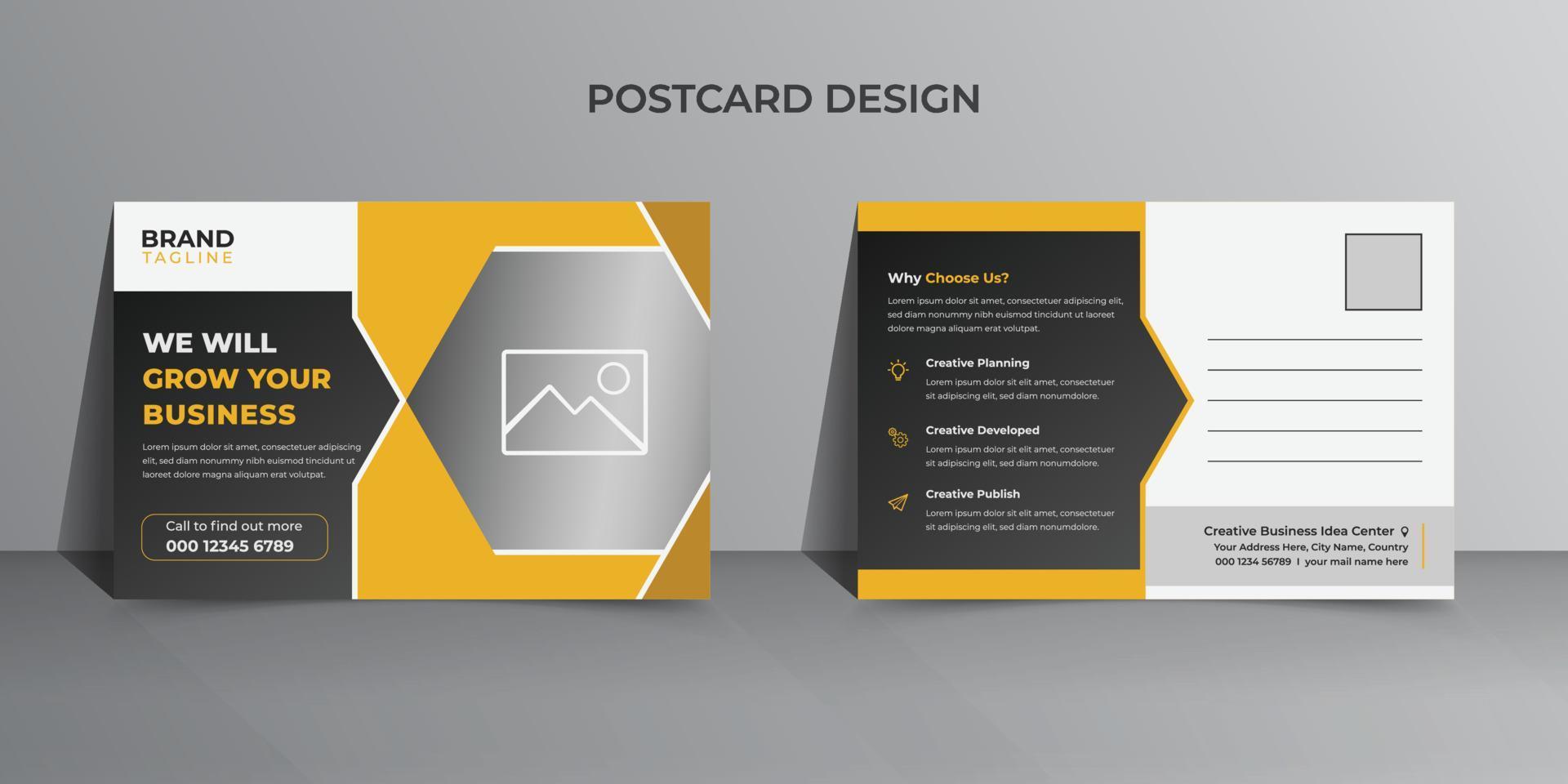 Vektor-Business-Postkarten-Layout-Design vektor