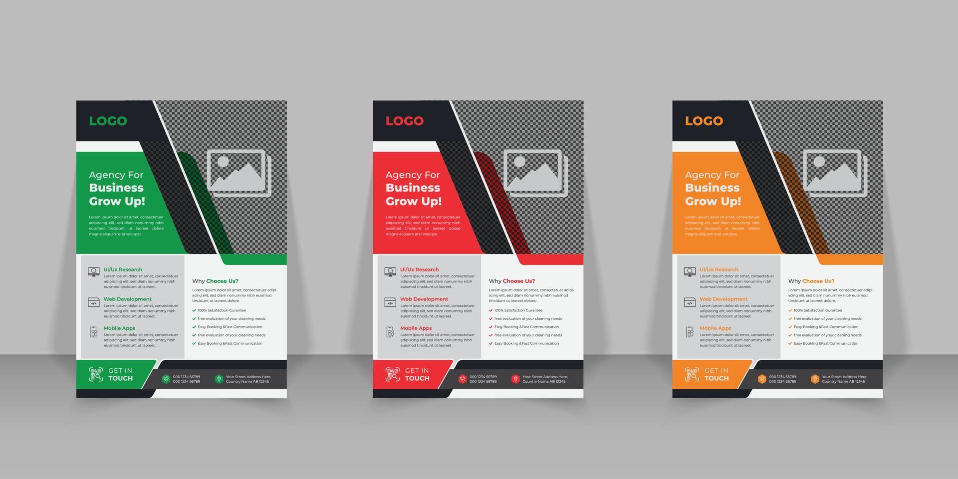 kreativa business flyer mall vektor design