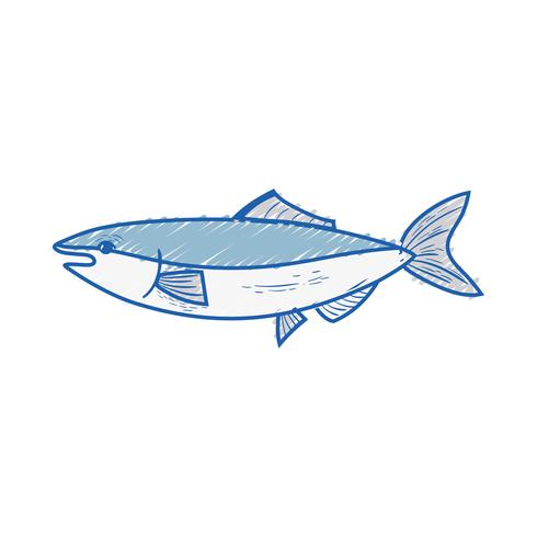 köstliche Meeresfrüchte Fisch mit natürlicher Ernährung vektor