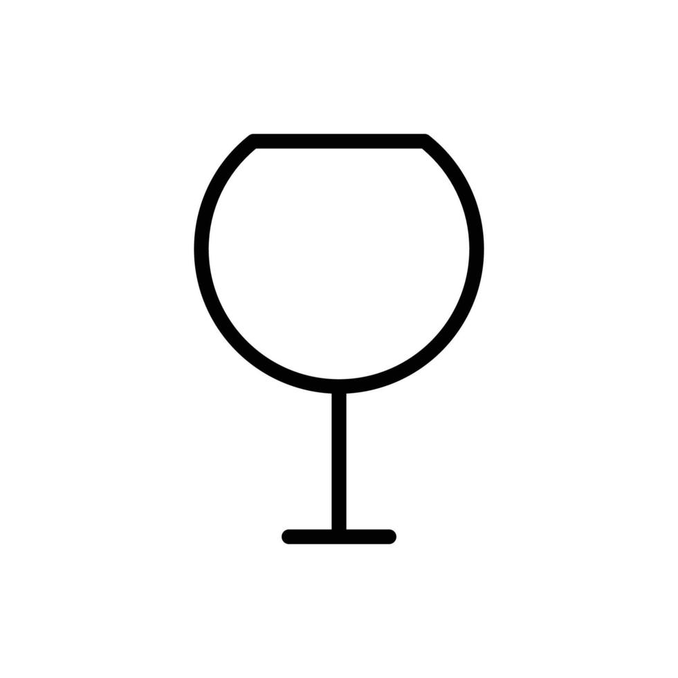 dryck ikon. glas. vin. linje ikon stil. lämplig för vin drycker ikon. enkel design redigerbar. design mall vektor