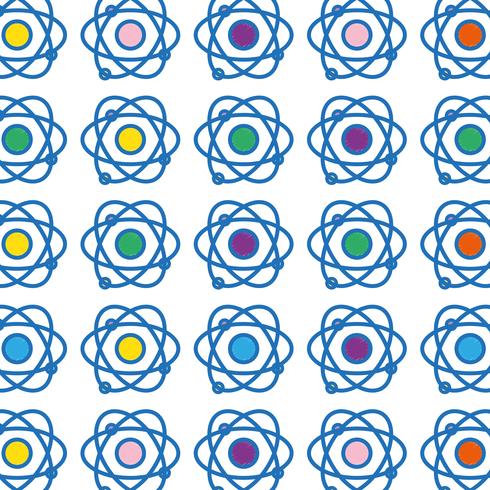 Physik-Umlaufbahn-Atomchemie-Bildungshintergrund vektor