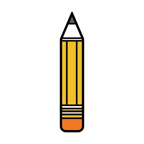 Bleistift Schulwerkzeug Objektdesign vektor