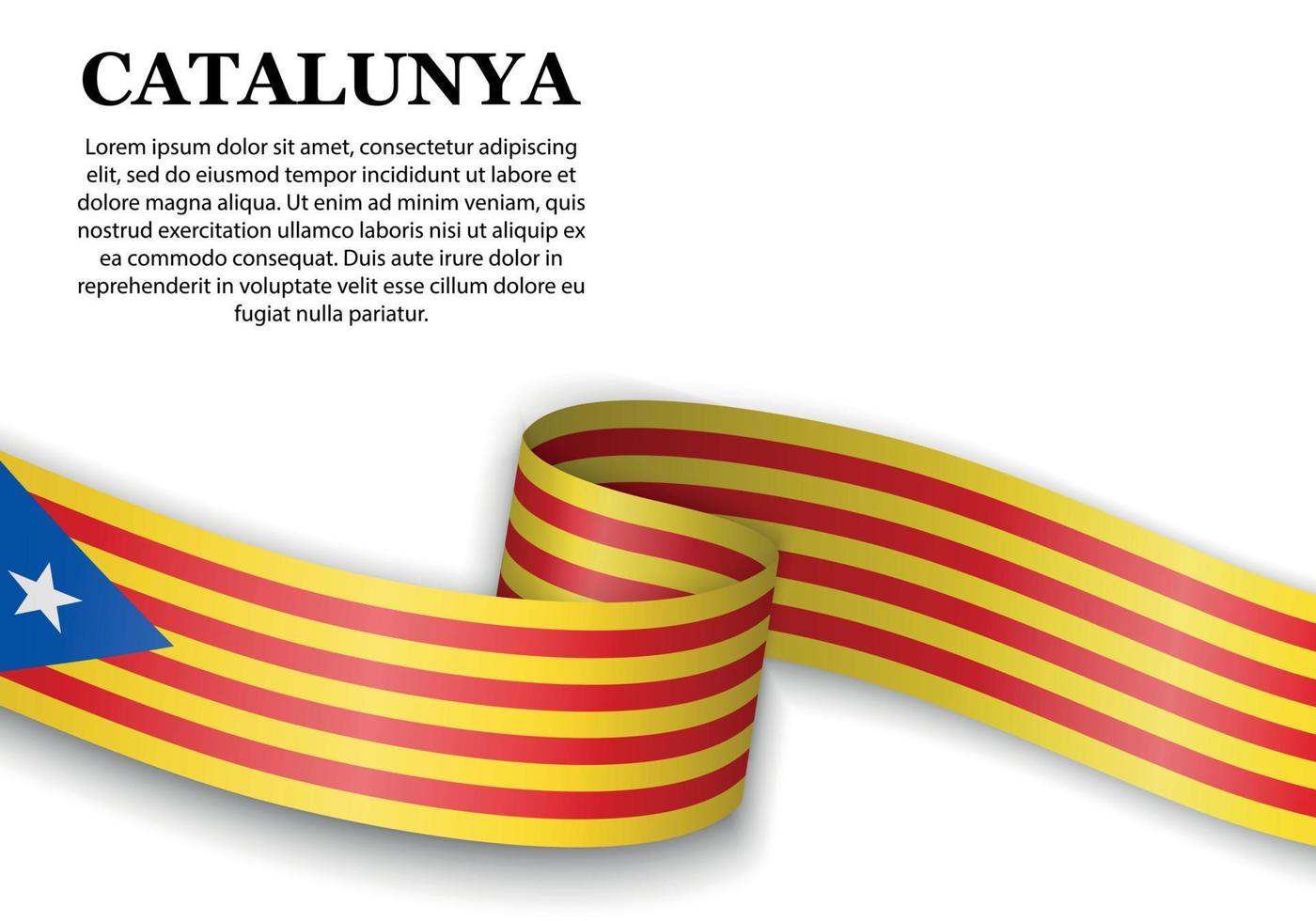 schwenkende flagge des katalanischen unabhängigisten - estelada vektor