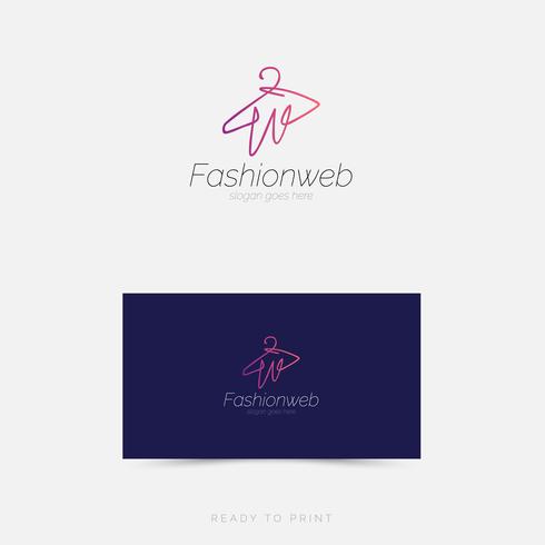 Logo Corporate Fashionwebsimple Design vektor