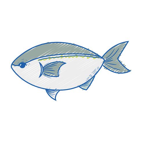köstliche Meeresfrüchte Fisch mit natürlicher Ernährung vektor