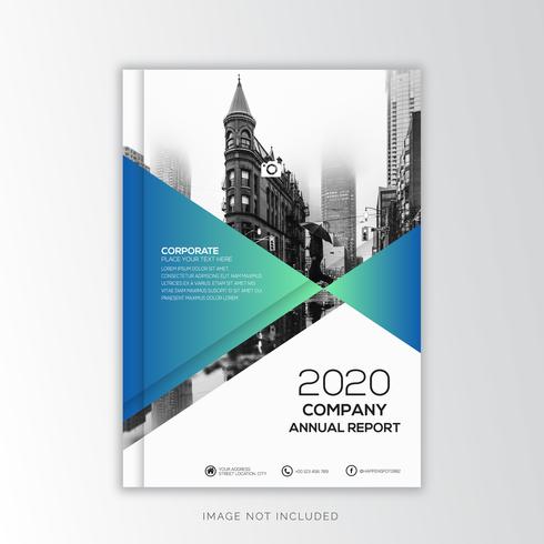 Blå årsrapport Företag, kreativ design vektor