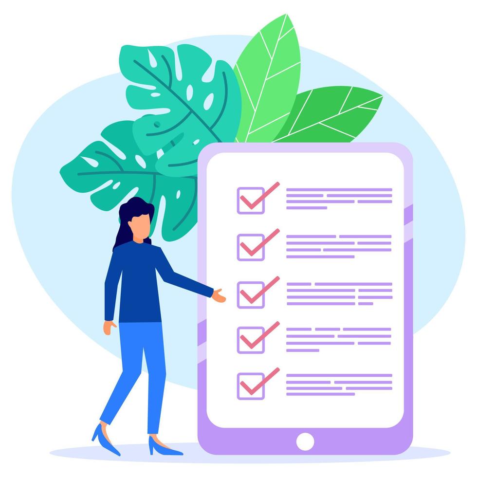 illustration vektorgrafik seriefigur av checklista vektor
