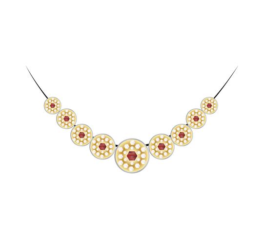 Diamant goldene Halskette Vektor