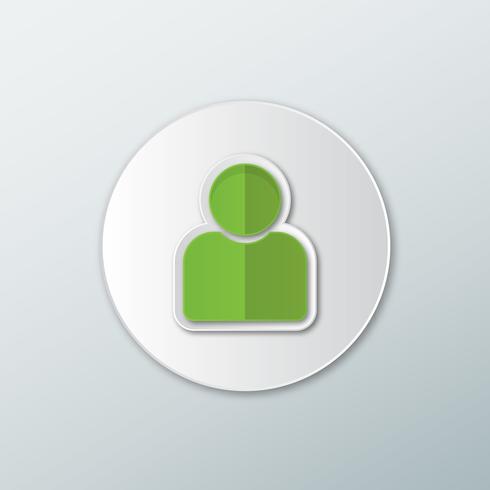 Grön ikon för avatarer vektor