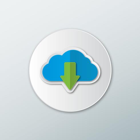 Icon-Download aus der Cloud vektor