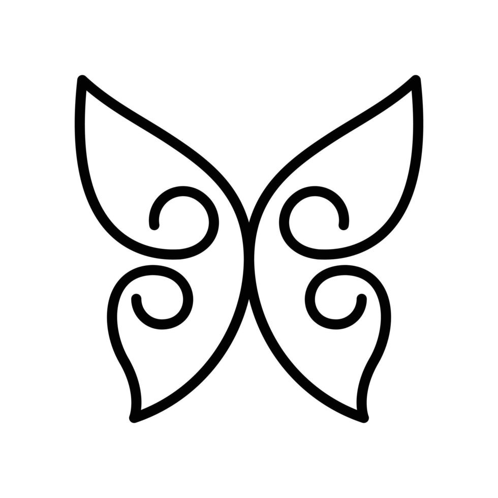 fjäril logotyp design vektor