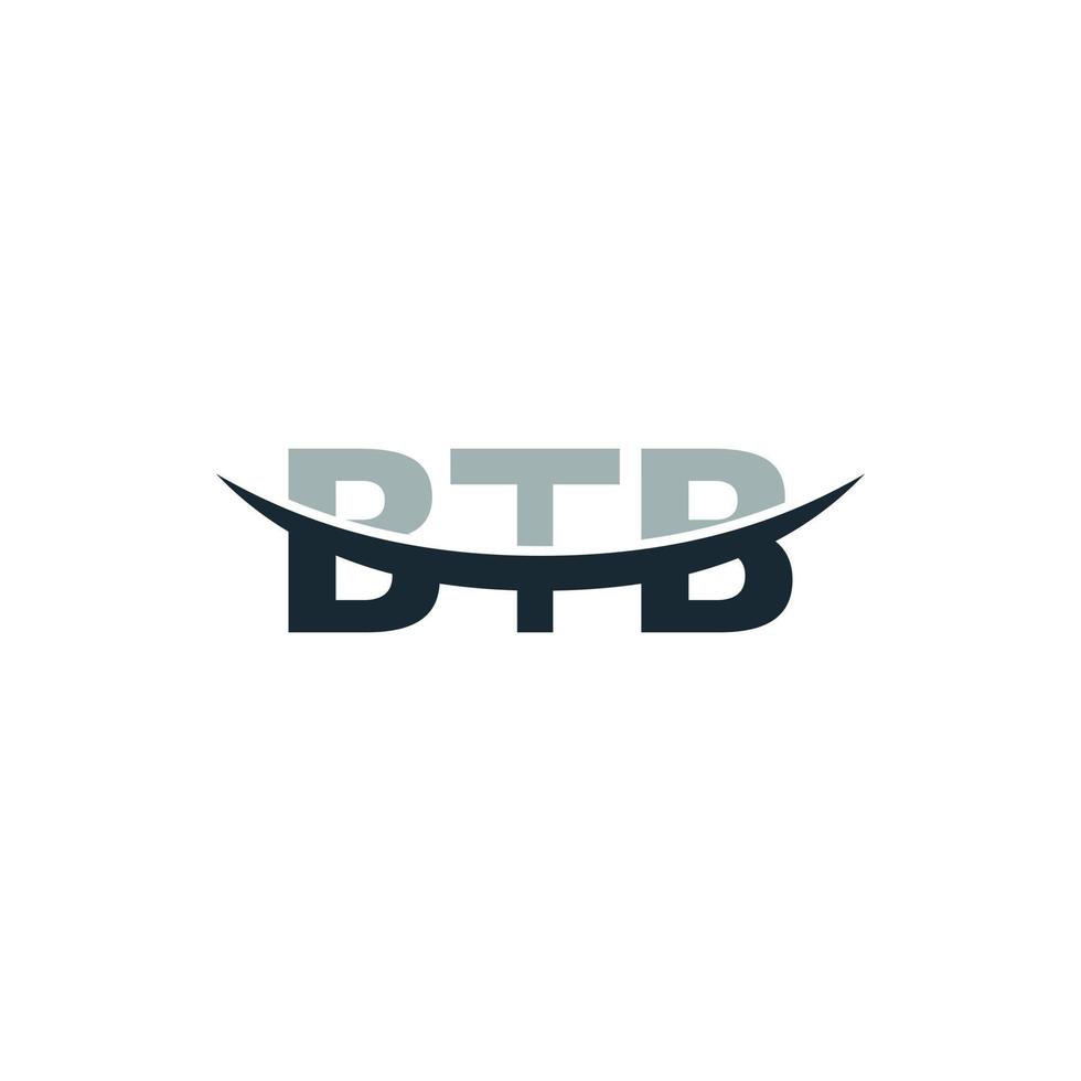 anfangsbuchstabe btb logo design vektor