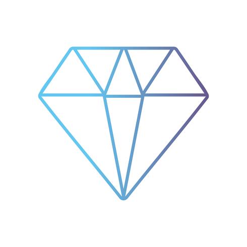 linje söt diamant elegant tillbehör design vektor