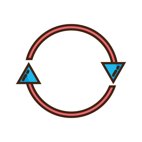 Farbpfeile im Kreissymbol für den Ladevorgang vektor