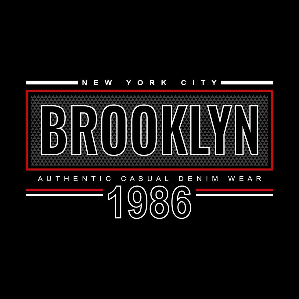 Brooklyn Denim Streetwear T-Shirt und Bekleidung vektor