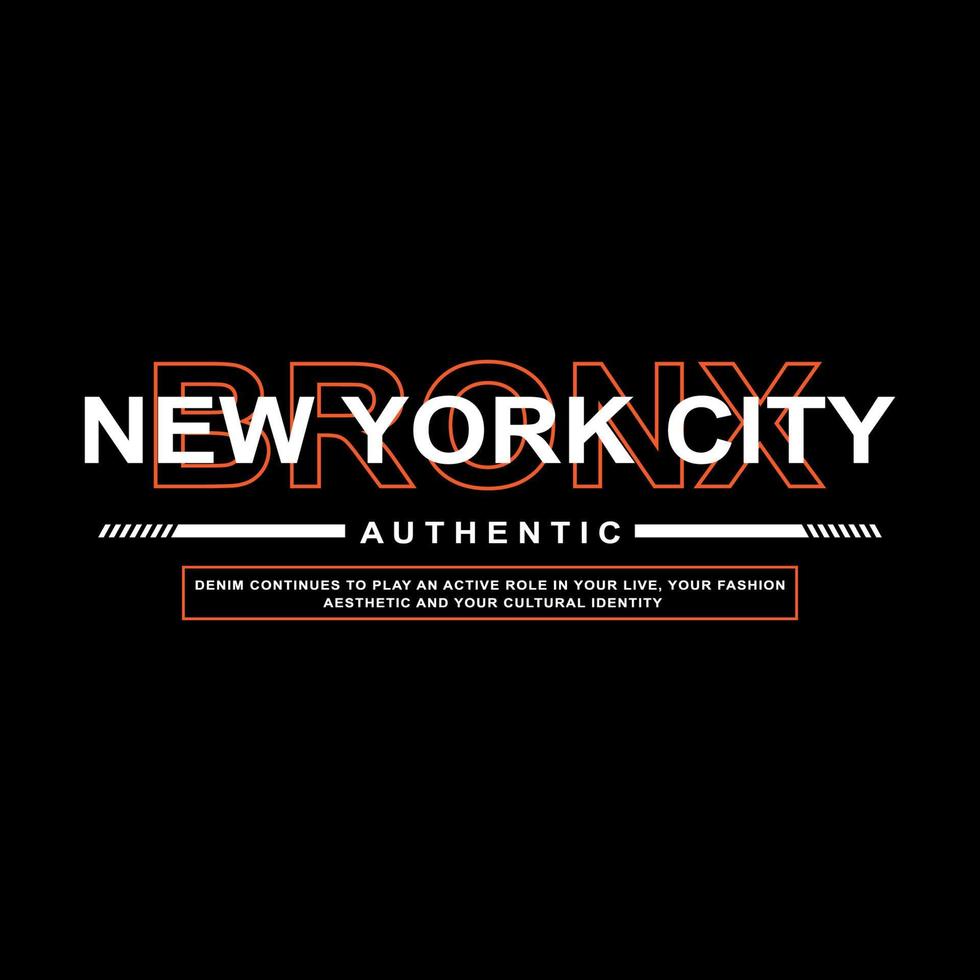 New York City Denim Streetwear T-Shirt und Kleidung vektor