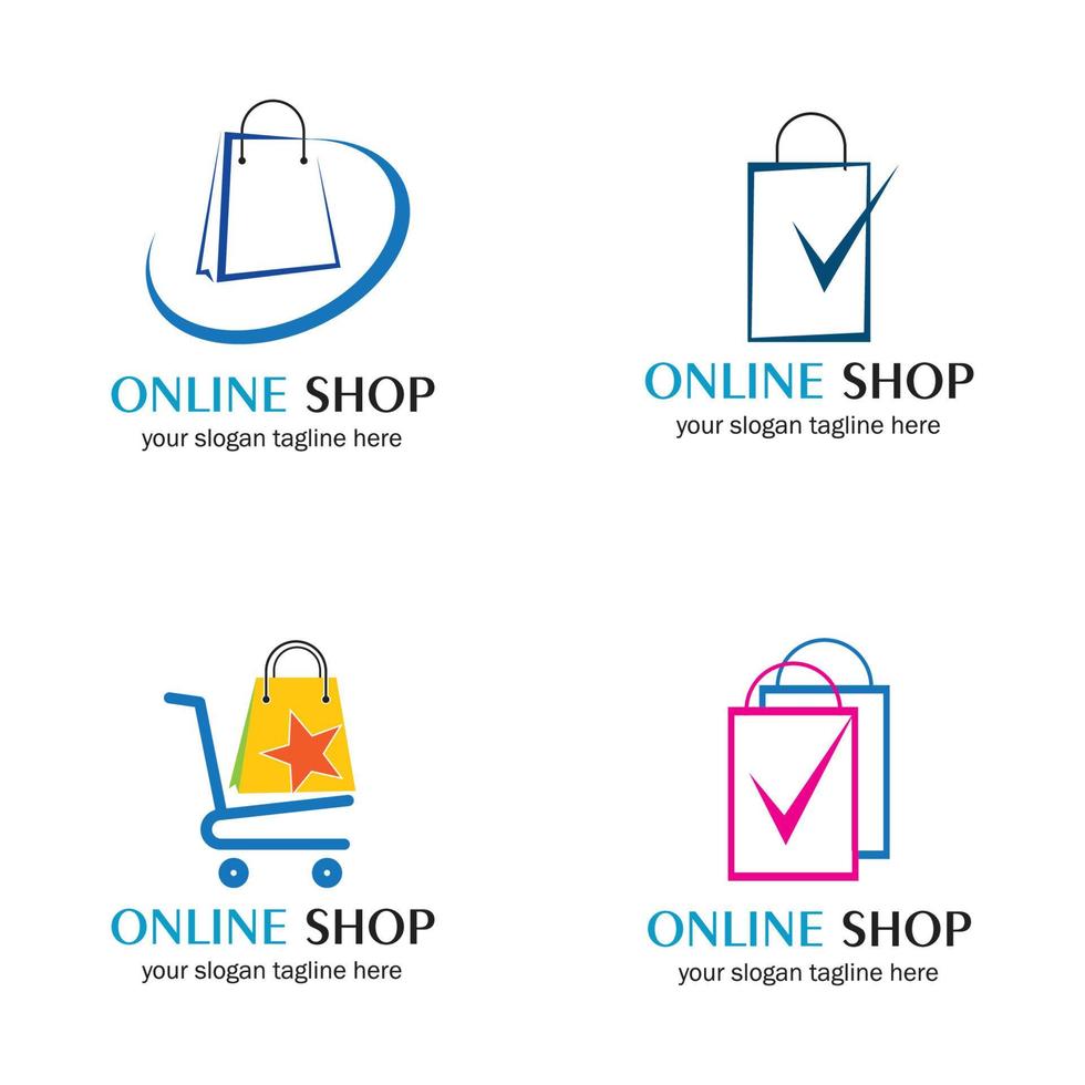 Online-Shop-Set vektor