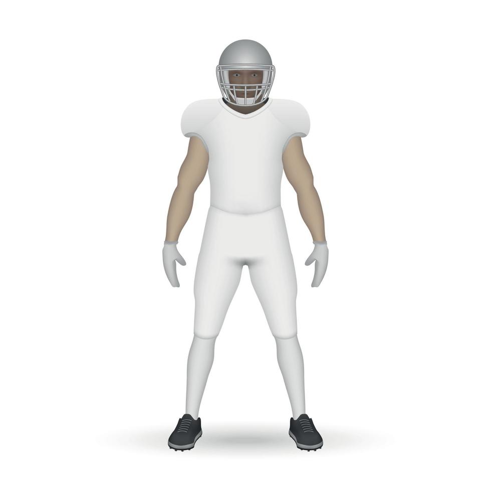 3D-realistischer American-Football-Spieler vektor