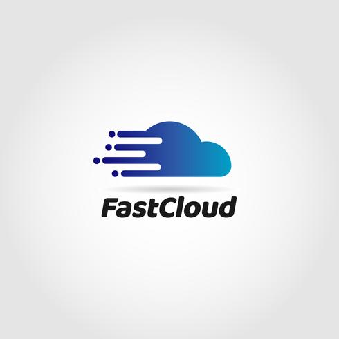 Schnelles Data Cloud-Logo vektor