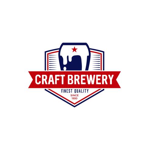 Craft Brewery-Logo vektor