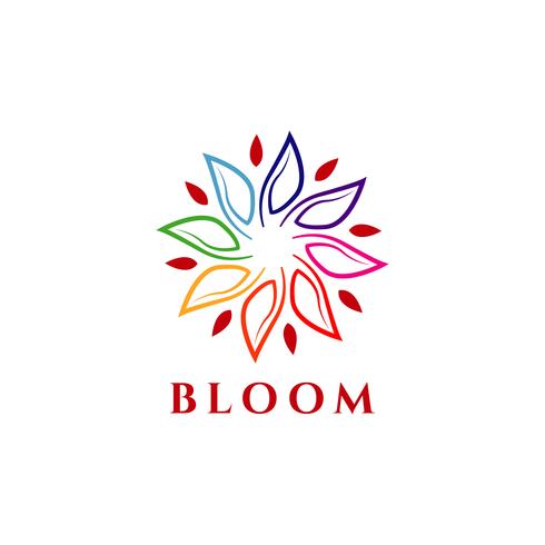 Buntes Blüten-Logo vektor