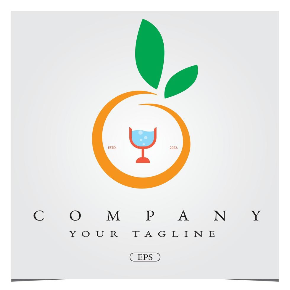 frischer orangensaft logo design logo premium fopr saft shop elegante vorlage vektor eps 10