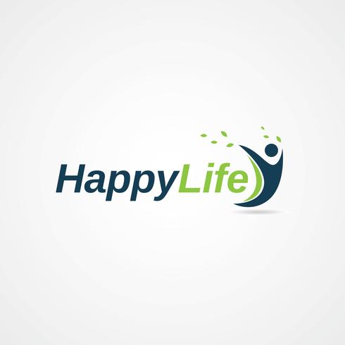 Glückliches Leben-Logo vektor