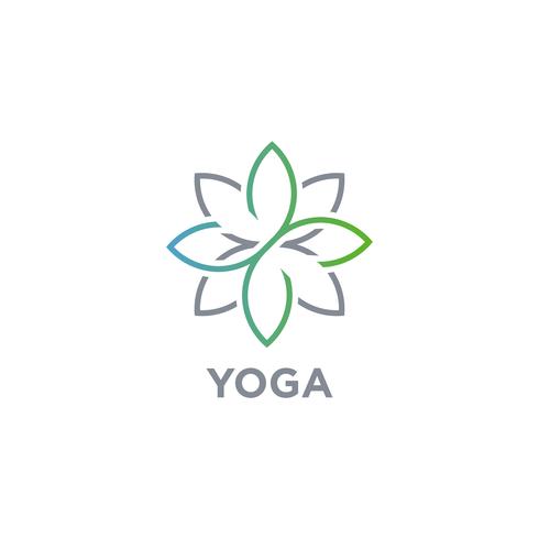 Blumen-Yoga-Logo vektor