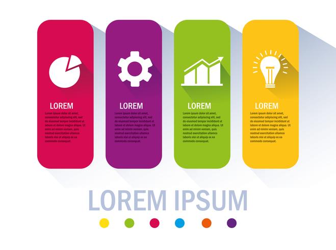 Isolierte Workflow und Infografik Design vektor