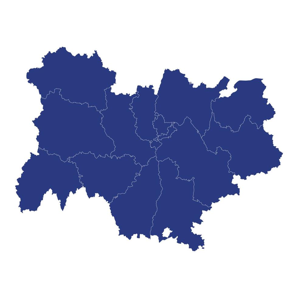 Hochwertige Karte Region Frankreich vektor