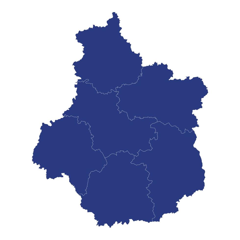 Hochwertige Karte Region Frankreich vektor