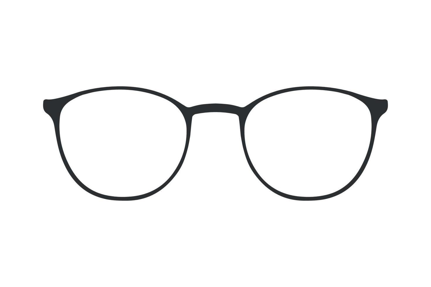 Sonnenbrille oder Brillensilhouette vektor