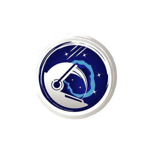 Astronauten-Raum-Illustrations-Logo-Symbol vektor