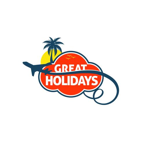 Urlaubsreisen Logo vektor